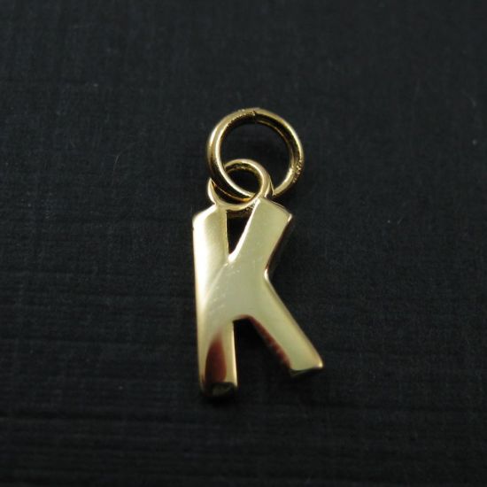 Wholesale Gold plated Sterling Silver Smooth Letter Initial Charms and Pendants for Jewelry Making, Wholesale Findings