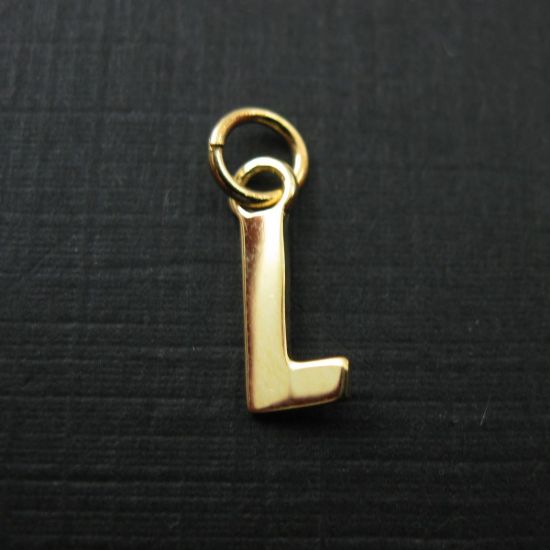 Wholesale Gold plated Sterling Silver Smooth Letter Initial Charms and Pendants for Jewelry Making, Wholesale Findings