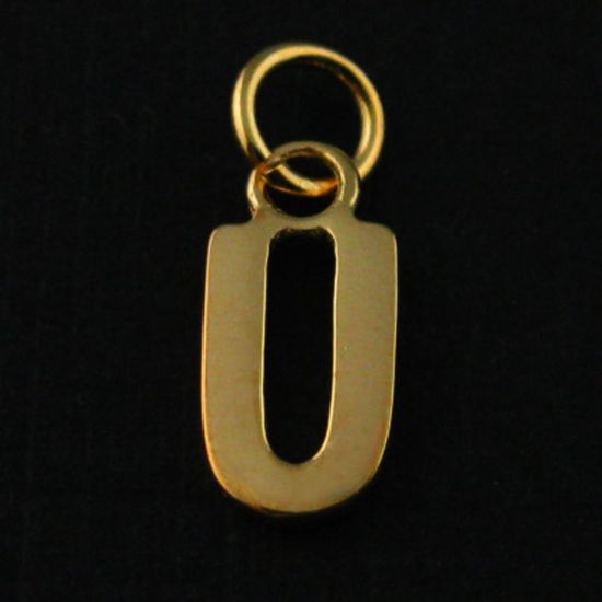 Wholesale Gold plated Sterling Silver Smooth Letter Initial Charms and Pendants for Jewelry Making, Wholesale Findings