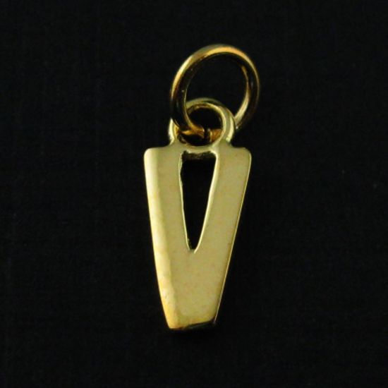 Wholesale Gold plated Sterling Silver Smooth Letter Initial Charms and Pendants for Jewelry Making, Wholesale Findings