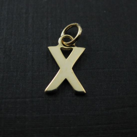 Wholesale Gold plated Sterling Silver Smooth Letter Initial Charms and Pendants for Jewelry Making, Wholesale Findings