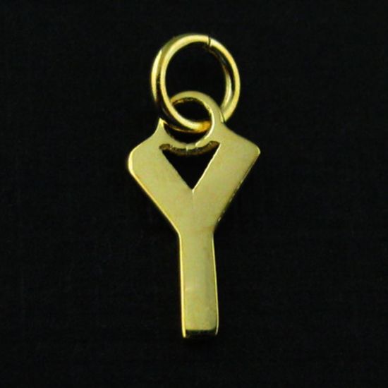 Wholesale Gold plated Sterling Silver Smooth Letter Initial Charms and Pendants for Jewelry Making, Wholesale Findings
