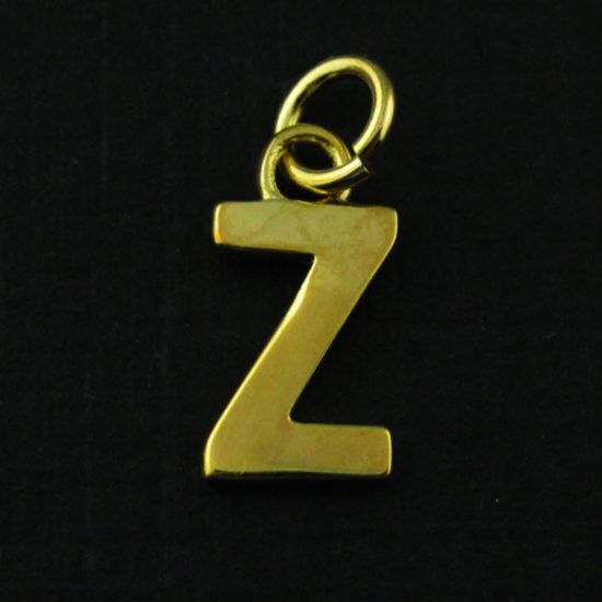 Wholesale Gold plated Sterling Silver Smooth Letter Initial Charms and Pendants for Jewelry Making, Wholesale Findings