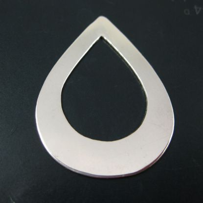 Wholesale 925 Sterling Silver- Teardorp Blanks, Charms , Personalized Jewelry, Stamped Jewelry and Initial Charms- 30mm - 24 Ga (1 pc)