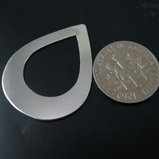 Wholesale 925 Sterling Silver- Teardorp Blanks, Charms , Personalized Jewelry, Stamped Jewelry and Initial Charms- 30mm - 24 Ga (1 pc)