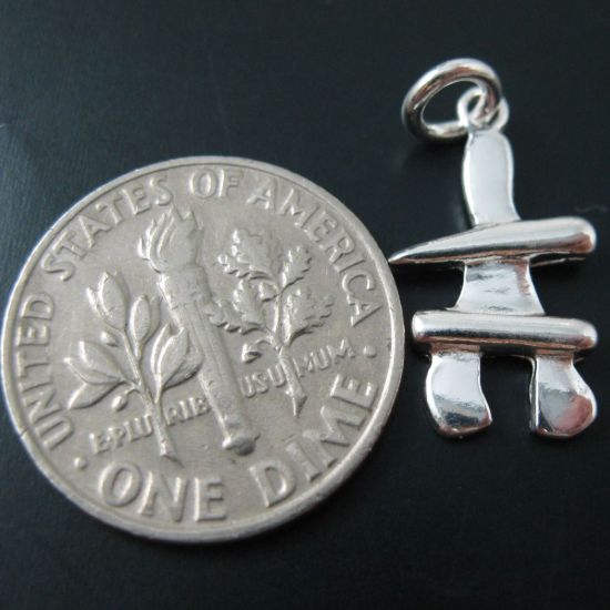 Wholesale Sterling Silver Inukshuk Charm, Charms and Pendants for Jewelry Making, Wholesale Findings