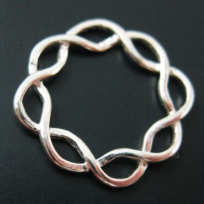 Wholesale Sterling Silver Smooth Flower Connector Charm,Charms and Pendants for Jewelry Making, Wholesale Findings