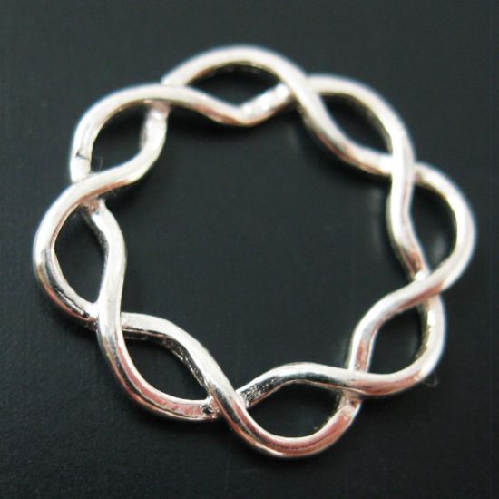 Wholesale Sterling Silver Smooth Flower Connector Charm,Charms and Pendants for Jewelry Making, Wholesale Findings