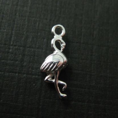 Wholesale Sterling Silver Flamingo Charm, Charms and Pendants for Jewelry Making, Wholesale Findings