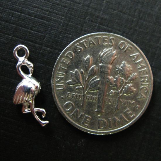 Wholesale Sterling Silver Flamingo Charm, Charms and Pendants for Jewelry Making, Wholesale Findings