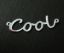 Wholesale Sterling Silver Cool in Script Connector Charm, Charms and Pendants for Jewelry Making, Wholesale Findings