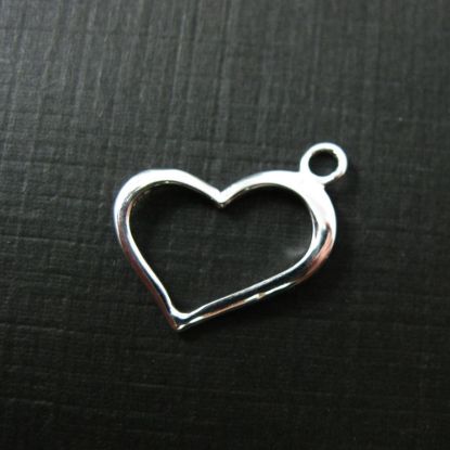 Wholesale Sterling Silver Classic Heart Charm, Charms and Pendants for Jewelry Making, Wholesale Findings