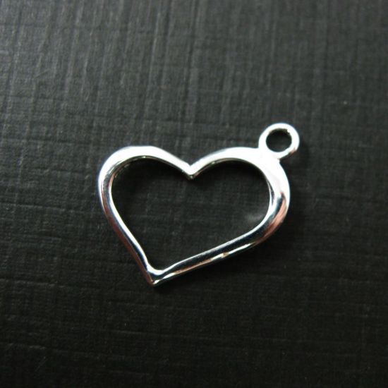 Wholesale Sterling Silver Classic Heart Charm, Charms and Pendants for Jewelry Making, Wholesale Findings