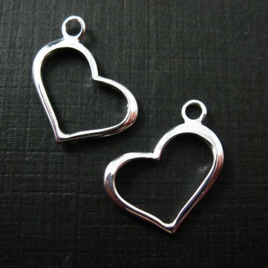 Wholesale Sterling Silver Classic Heart Charm, Charms and Pendants for Jewelry Making, Wholesale Findings