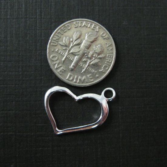 Wholesale Sterling Silver Classic Heart Charm, Charms and Pendants for Jewelry Making, Wholesale Findings