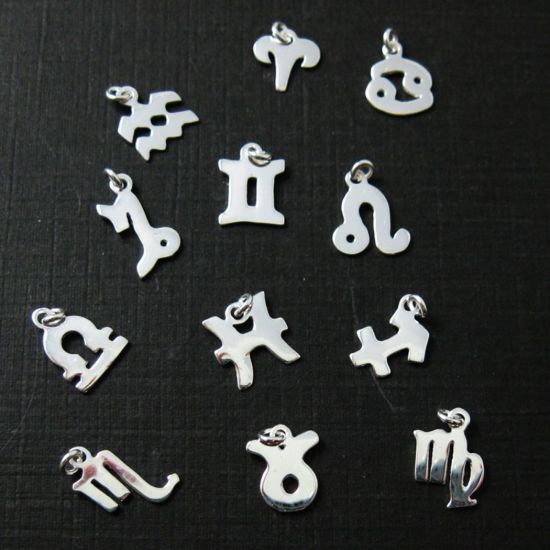 Wholesale Sterling Silver Zodiac Horoscope Charms, Charms and Pendants for Jewelry Making, Wholesale Findings