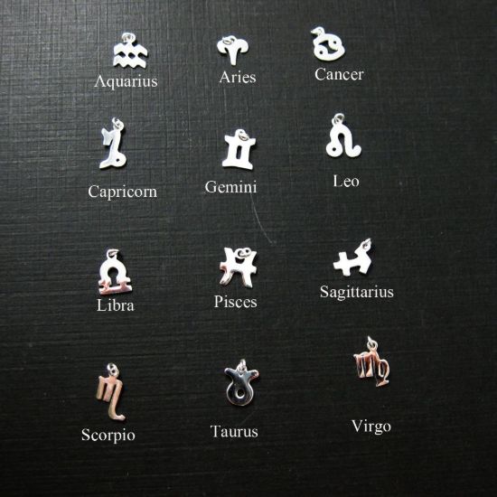 Wholesale Sterling Silver Zodiac Horoscope Charms, Charms and Pendants for Jewelry Making, Wholesale Findings