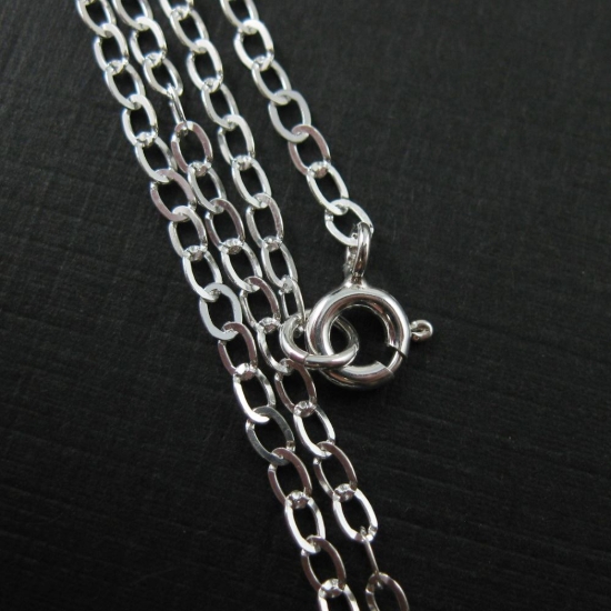 Wholesale Sterling Silver 3.5mm Flat Cable Oval Chain, Wholesale Bulk Necklace Chains
