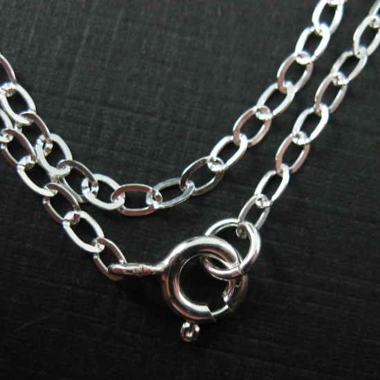 Wholesale Sterling Silver 3.5mm Flat Cable Oval Chain, Wholesale Bulk Necklace Chains