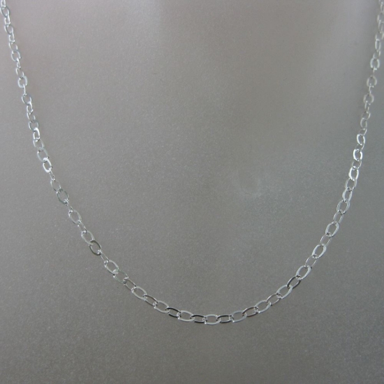 Wholesale Sterling Silver 3.5mm Flat Cable Oval Chain, Wholesale Bulk Necklace Chains