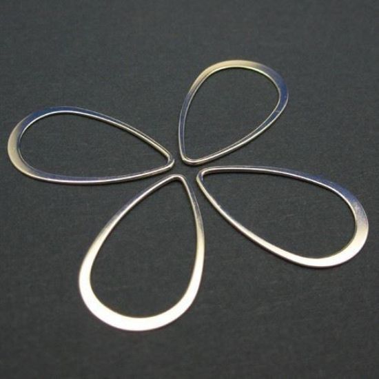 Wholesale Sterling Silver Big Teardrop Connector, Charms and Pendants for Jewelry Making, Wholesale Findings