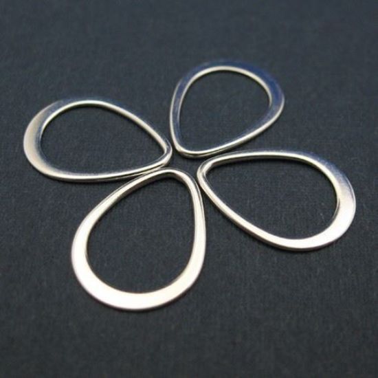 Wholesale Sterling Silver Small Teardrop Link, Charms and Pendants for Jewelry Making, Wholesale Findings