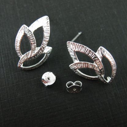Wholesale Sterling Silver Textured Leaf Earwire  for Jewelry Making, Wholesale Earwire and Findings