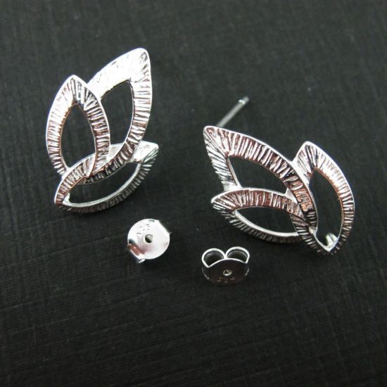 Wholesale Sterling Silver Textured Leaf Earwire  for Jewelry Making, Wholesale Earwire and Findings