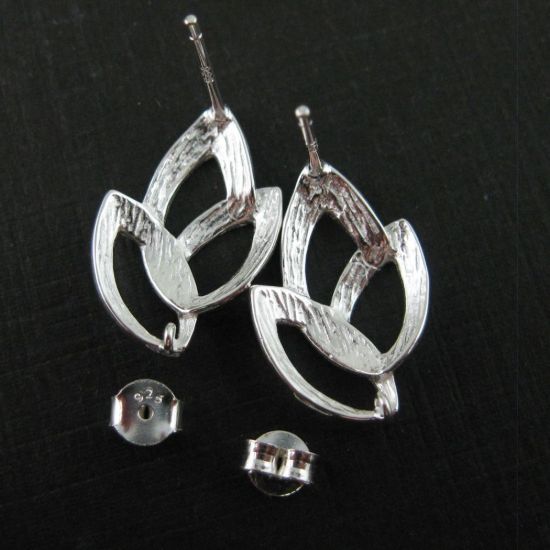 Wholesale Sterling Silver Textured Leaf Earwire  for Jewelry Making, Wholesale Earwire and Findings