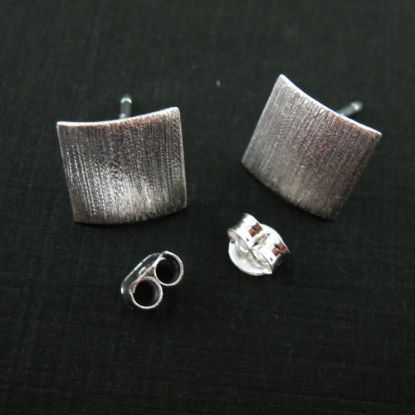 Wholesale Sterling Silver Textured Square Earwire for Jewelry Making, Wholesale Earwire and Findings
