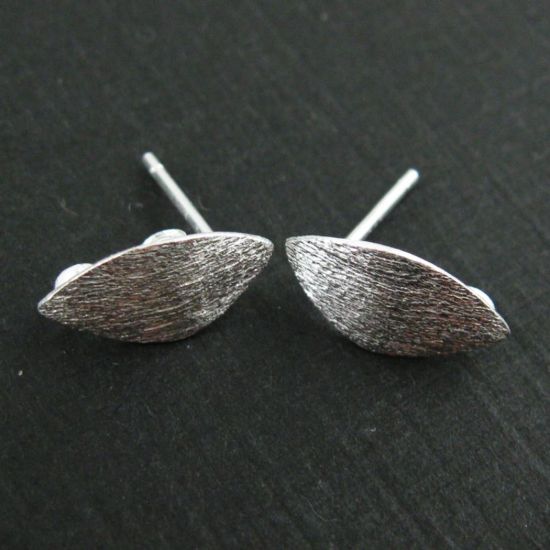 Wholesale Sterling Silver Textured Marquis Earwire for Jewelry Making, Wholesale Earwire and Findings