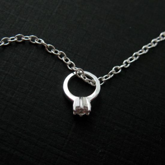 Wholesale Sterling Silver Promise Ring Charm with CZ Cubic Zirconia Stone, Charms and Pendants for Jewelry Making, Wholesale Findings