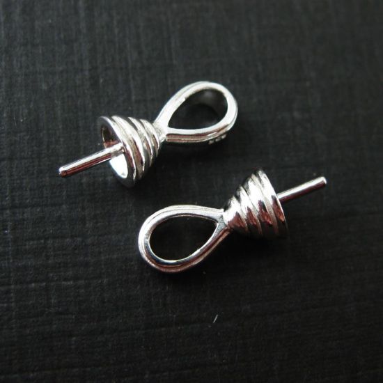 Wholesale Sterling Silver Fancy Bead Cap with Post, Wholesale Findings