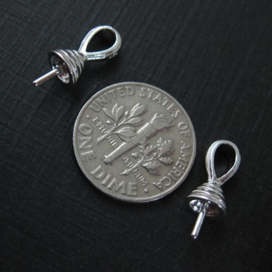 Wholesale Sterling Silver Fancy Bead Cap with Post, Wholesale Findings