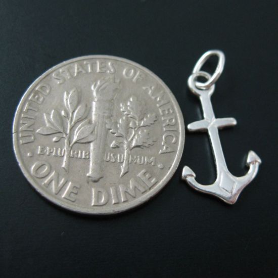 Wholesale Sterling Silver Nautical Anchor Charm, Charms and Pendants for Jewelry Making, Wholesale Findings