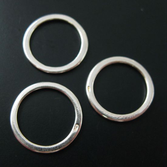 Wholesale Sterling Silver 14mm Circle Closed Jumpring Charm, Charms and Pendants for Jewelry Making, Wholesale Findings
