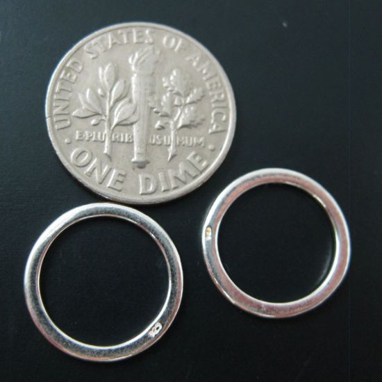 Wholesale Sterling Silver 14mm Circle Closed Jumpring Charm, Charms and Pendants for Jewelry Making, Wholesale Findings