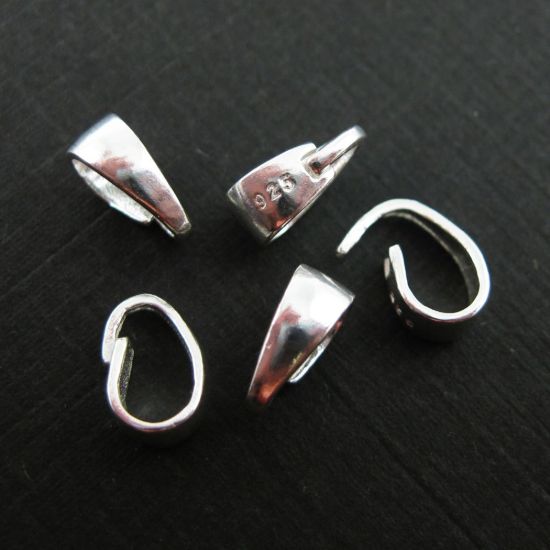 Wholesale Sterling Silver Simple Smooth Bail Connector, Wholesale Findings