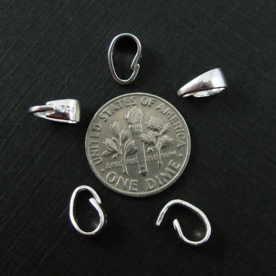 Wholesale Sterling Silver Simple Smooth Bail Connector, Wholesale Findings