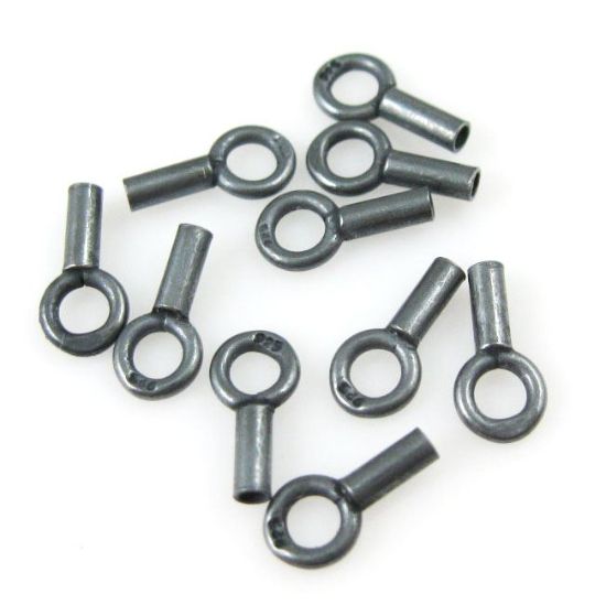Wholesale Oxidized Sterling Silver Plain Tube Ends ,Crimp and Endings for Jewelry Making, Wholesale Findings