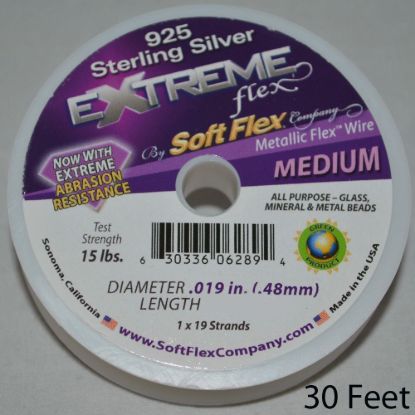 Wholesale Extreme Flex Sterling Silver 19 Strand Fine Wire 30 ft,Soft Flex, Wholesale Beading and Jewelry Making Supplies