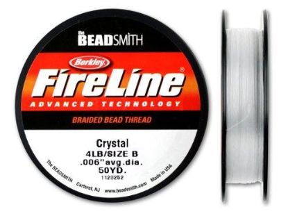 Wholesale Beadsmith Fireline Braided Thread, Crystal Thread 50 Yards Size 4lb Test, Wholesale Beading Supplies