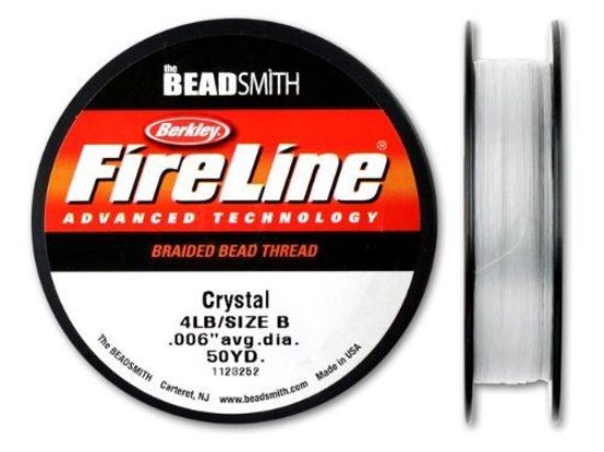 Wholesale Beadsmith Fireline Braided Thread, Crystal Thread 50 Yards Size 4lb Test, Wholesale Beading Supplies