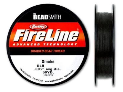 Wholesale Beadsmith Fireline Braided Thread, Smoke Thread 50 Yards Size 8lb Test, Wholesale Beading Supplies