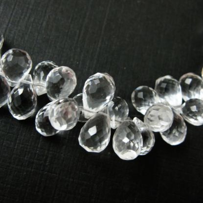 Wholesale Semi Precious Gemstone Beads - Teardrop Shape - 100% Genuine Crystal Gemstone Faceted Drops - Grade AA Briolette Nature Stone - 12 mm- 5 pcs