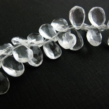 Wholesale Semiprecious Gemstone Beads -100% Genuine Crystal Gemstone Bead Faceted Pear Shape - Grade A/B - 10mm