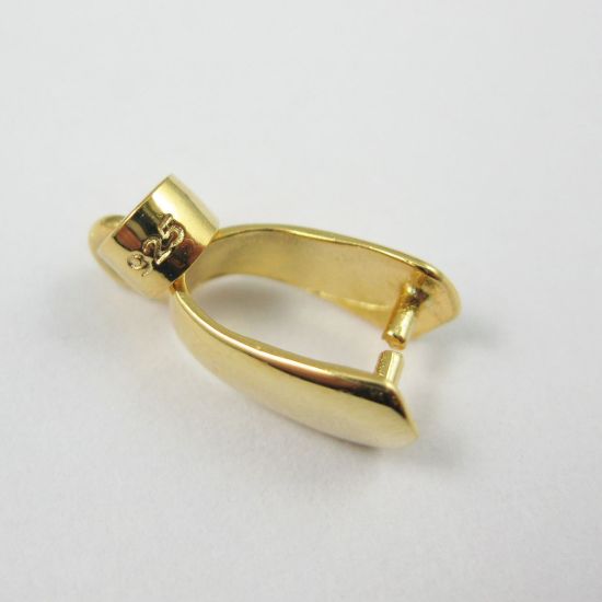 Wholesale Gold plated Sterling Silver Large Teardrop Pinch Bail Connector, Wholesale Findings