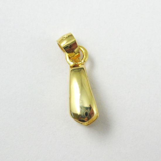 Wholesale Gold plated Sterling Silver Large Teardrop Pinch Bail Connector, Wholesale Findings
