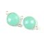 Wholesale Sterling Silver Peru Chalcedony Coin Bezel Gemstone Connector Links, Wholesale Gemstone Charms and Pendants for Jewelry Making