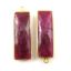 Wholesale Gold plated Sterling Silver Rectangle Bezel Ruby Dyed Gemstone Pendant, Wholesale Gemstone Pendants for Jewelry Making
